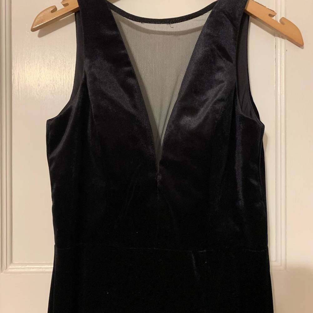Black velvet dress